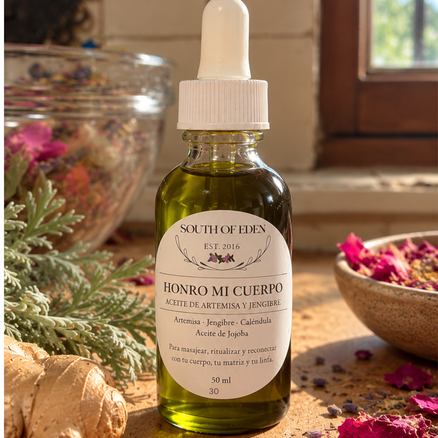 Honro mi cuerpo: Aceite corporal de Artemisa + Jengibre